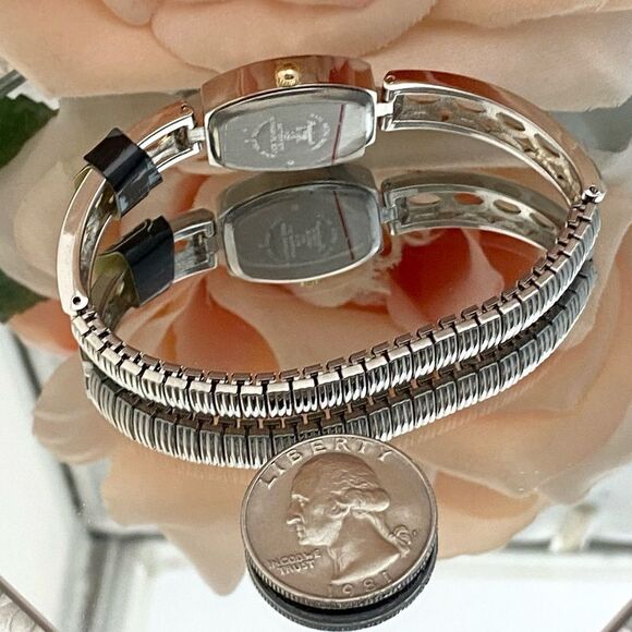 Gruen Precision Diamond Accented Dial Tonneau Case Watch with Stretch Band - Picture 9 of 12